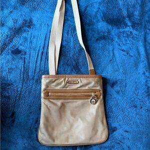 Michael Kors Beige and Brown Crossbody Bag